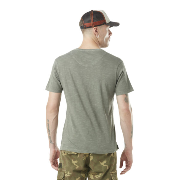 Von dutch Khaki Green T-Shirt Regular Fit V-Neck | Man